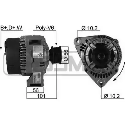 Генератор MESSMER 210187 C TQ64L 2627223 1J92N2D