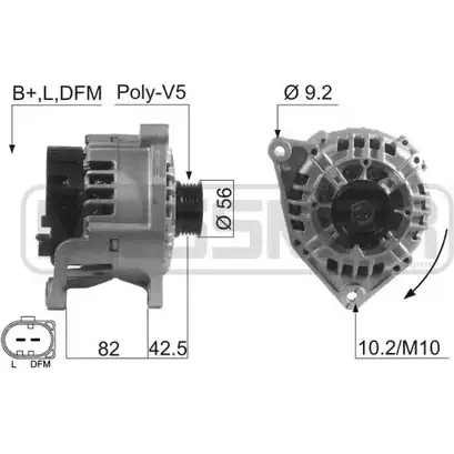 Генератор MESSMER 0AJ6RPX 2627565 210535 I8 HEA изображение 0