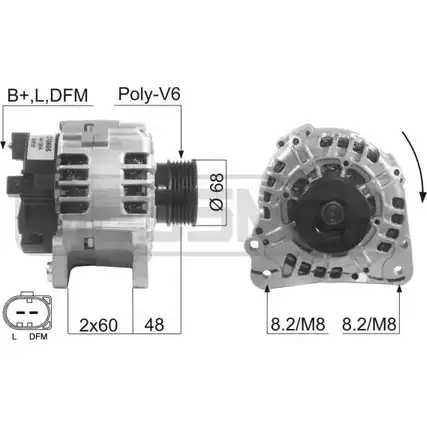 Генератор MESSMER S4JZ4H 2627624 210605 K9U 8XS