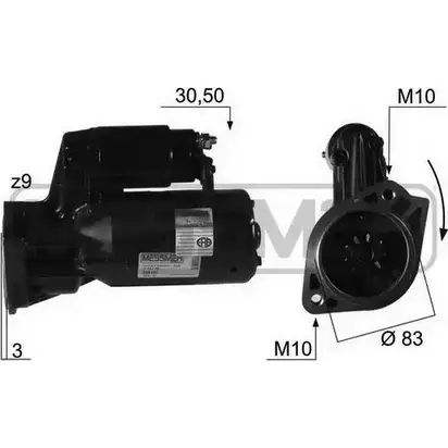 Стартер MESSMER 0H4CZ8J 8 7DYX 2629012 220105