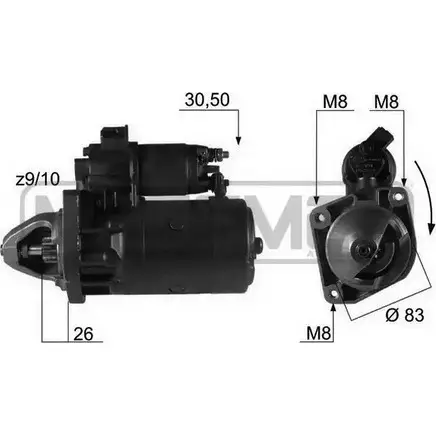 Стартер MESSMER 2629029 220123 XVH 9B JIOIFWG