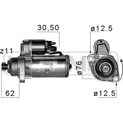 Стартер MESSMER 220141 2629047 HS6W 57 DU6RO