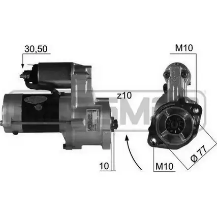 Стартер MESSMER CY320 220159 D WM6V 2629063