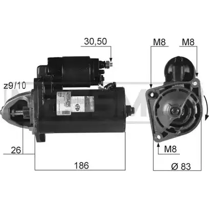 Стартер MESSMER 2629087 O33V ZDB 220185 QL8Z8