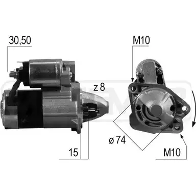 Стартер MESSMER NNXZ 6 220541 2629430 75TQ5J изображение 0