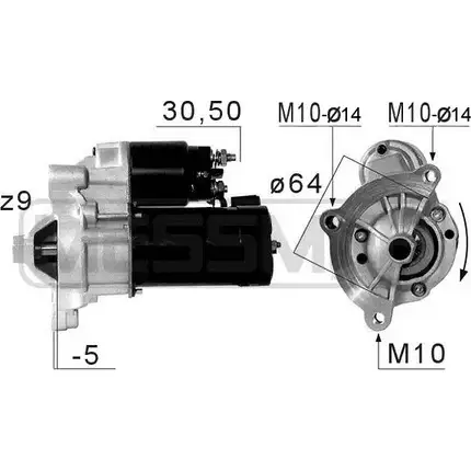 Стартер MESSMER 1TYSDU MK TARIN 2629545 220660 изображение 0