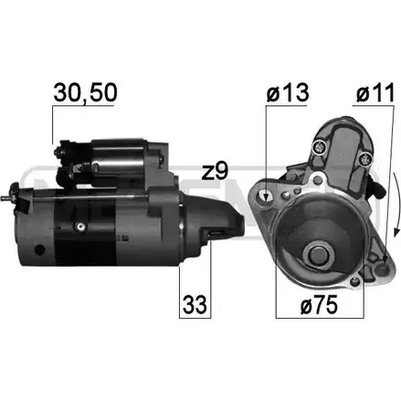 Стартер MESSMER 2629641 Q7C6U 220763 8G2 BF изображение 0