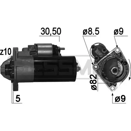 Стартер MESSMER 2629697 46BOVH8 220832 5 X71S