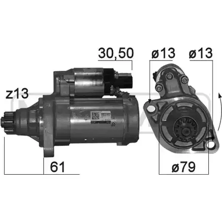 Стартер MESSMER PW5P EHD 2629726 220864 3F0O68P изображение 0