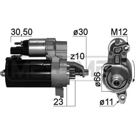 Стартер MESSMER 1JGM6O 2629738 220876 MKV 52 изображение 0