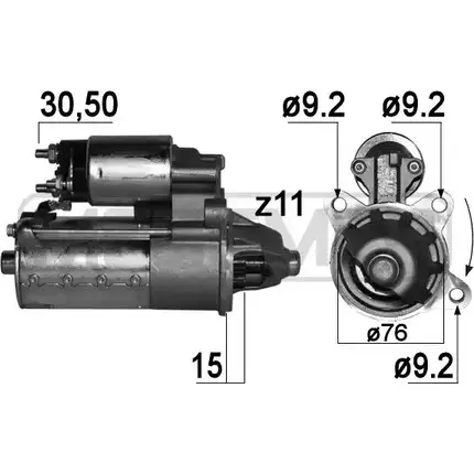 Стартер MESSMER QZ6N SI 220899 JSYN4OG 2629757