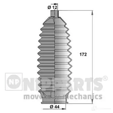 Пыльник рулевой рейки NIPPARTS J2844003 8711768132293 9ABDQ J3 2036021