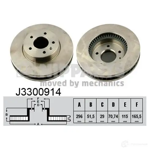 Тормозной диск NIPPARTS FNP1 5 8711768021160 2037405 J3300914