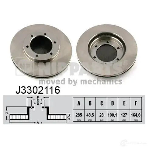Тормозной диск NIPPARTS J3302116 2037504 E JIF8K3 8711768051501