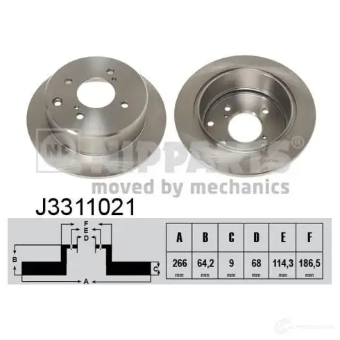 Тормозной диск NIPPARTS VT586V H 8711768053116 J3311021 2037738
