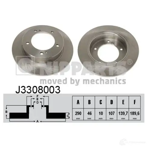 Тормозной диск NIPPARTS 8711768052805 J3308003 W577 I 2037688