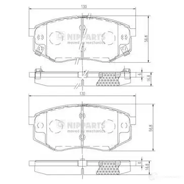 Тормозные колодки дисковые, комплект NIPPARTS J CF7U 2046919 N3600545 8711768480875
