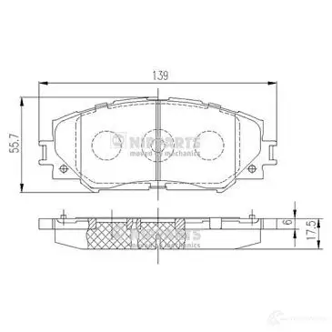 Тормозные колодки дисковые, комплект NIPPARTS MA7J MPV 8711768016586 J3602120 2038273