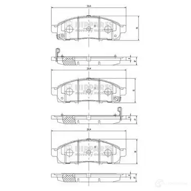 Тормозные колодки дисковые, комплект NIPPARTS 6BRY O 2046942 N3601101 8711768504427