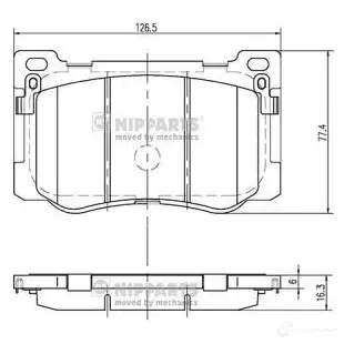 Тормозные колодки дисковые, комплект NIPPARTS 8711768524920 7XP TA 2046923 N3600549