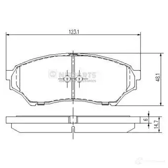 Тормозные колодки дисковые, комплект NIPPARTS 8711768093617 2038353 J3605040 2RK40 82