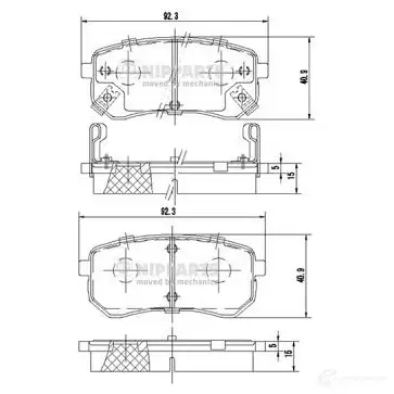 Тормозные колодки дисковые, комплект NIPPARTS 2038414 0 Q9G5C 8711768125684 J3610307 изображение 0