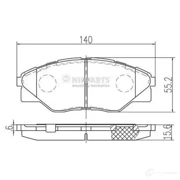Тормозные колодки дисковые, комплект NIPPARTS S ZWVP 2046976 8718638364143 N3602149