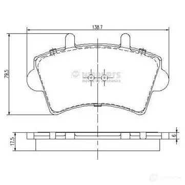 Тормозные колодки дисковые, комплект NIPPARTS G5RR6 8 J3601079 2038210 8711768135119