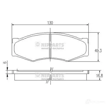 Тормозные колодки дисковые, комплект NIPPARTS B 4G4PD 2038183 J3601011 8711768055592