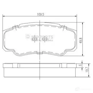 Тормозные колодки дисковые, комплект NIPPARTS 8711768480806 N3611052 VX UFXU 2047030
