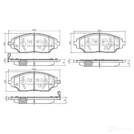 Тормозные колодки дисковые, комплект NIPPARTS 8718638435720 N3600918 2046937 A IH9FP7 изображение 0