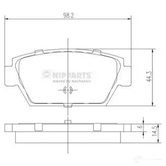 Тормозные колодки дисковые, комплект NIPPARTS 8711768057770 2038495 K7UCA QE J3615000