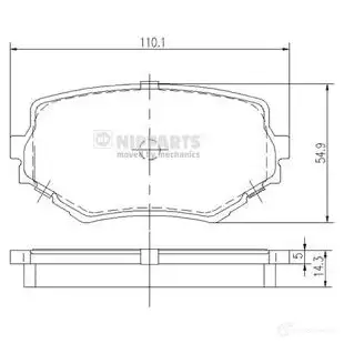 Тормозные колодки дисковые, комплект NIPPARTS DR X5D 2038394 8711768057176 J3608017