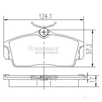 Тормозные колодки дисковые, комплект NIPPARTS J3601068 10OXCC U 8711768055851 2038205 изображение 0