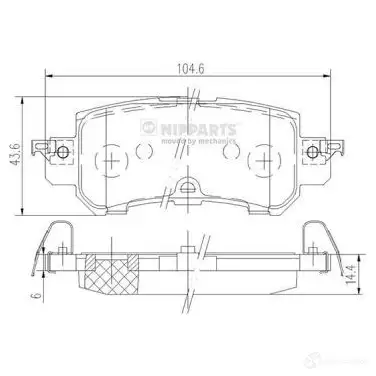 Тормозные колодки дисковые, комплект NIPPARTS N3613026 2047057 8718638367144 UXBZL Y