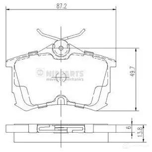 Тормозные колодки дисковые, комплект NIPPARTS MOGURX Q J3614015 8711768084325 2038492