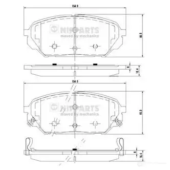 Тормозные колодки дисковые, комплект NIPPARTS 2046925 8711768860868 V73V0S D N3600551 изображение 0