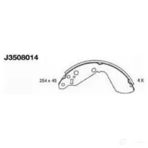 Тормозные колодки NIPPARTS J3508014 2038129 8711768055288 8OR W8