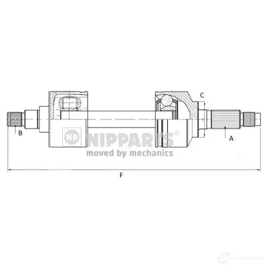 Приводной вал NIPPARTS 2045213 M4Y LOX N2814000 8711768857356