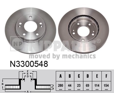 Тормозной диск NIPPARTS 6225070 8718638546488 FW LTO50 N3300548