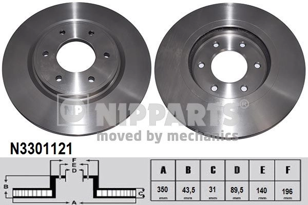 Тормозной диск NIPPARTS N3301121 2046469 NF RXP8 8718638609763 изображение 0