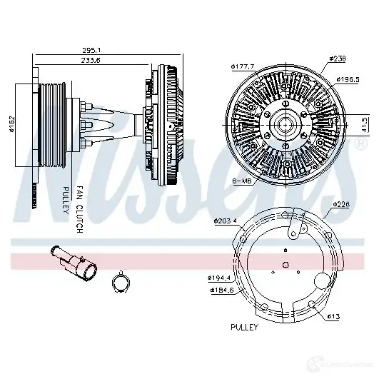 Вискомуфта NISSENS 5707286455634 86128 PQ1S 4 1214095876 изображение 5