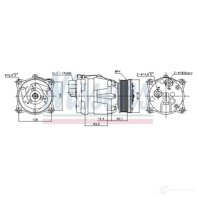 Компрессор кондиционера NISSENS 1223562 89048 5707286349209 912 TD4P изображение 4