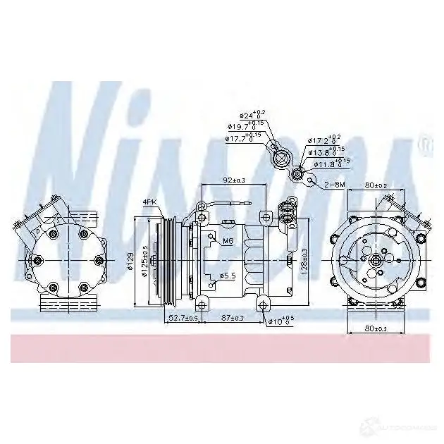 Компрессор кондиционера NISSENS 89127 QDXF06 P 1223672 5707286353688 изображение 0