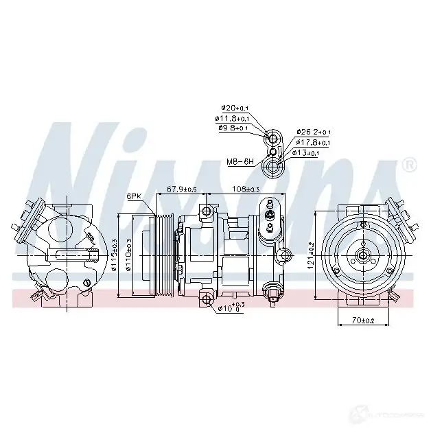 Компрессор кондиционера NISSENS 31E ZDD 1223671 5707286353671 89126 изображение 4