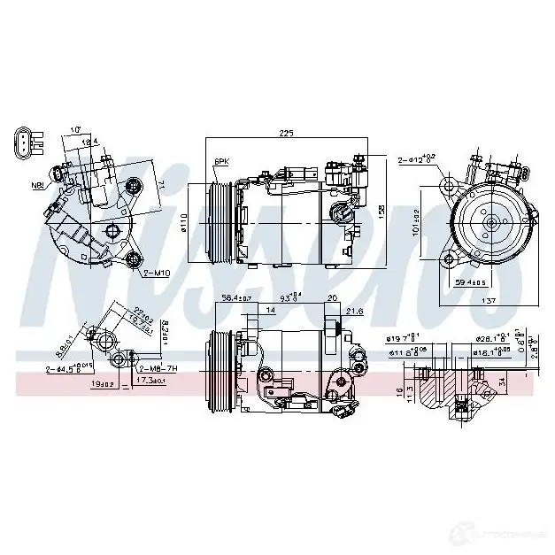 Компрессор кондиционера NISSENS 890600 A9UNY CW 5707286438804 1223593 изображение 6