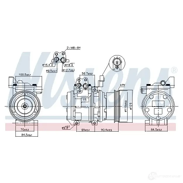 Компрессор кондиционера NISSENS 1223842 5707286356535 2 TN00 89299 изображение 5