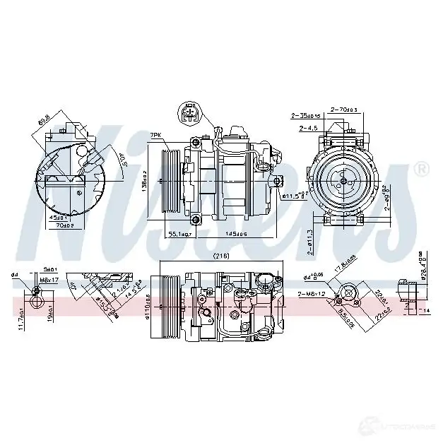 Компрессор кондиционера NISSENS 890069 5707286382978 PKBHS Q 1223377 изображение 4