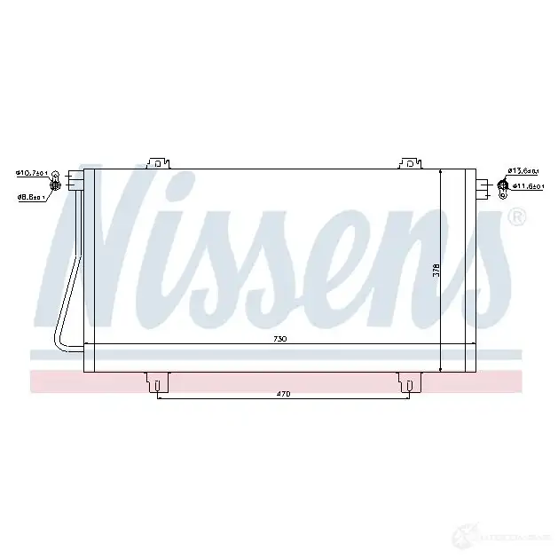 Радиатор кондиционера NISSENS 5707286260634 1226251 94989 W BEJW изображение 0