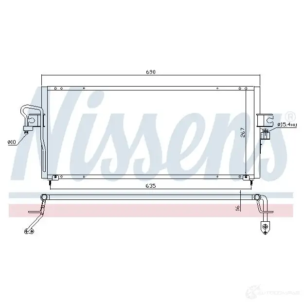 Радиатор кондиционера NISSENS 5707286256453 94494 PDWC0 02 1225823